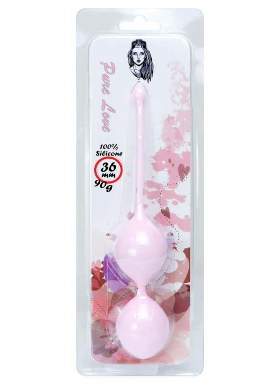 Silicone Kegel Balls 36mm 90g Light Pink