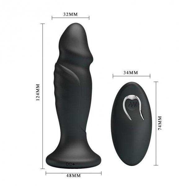 Wodoodporny Wibrujący korek analny z pilotem VIBRATING Anal Plug