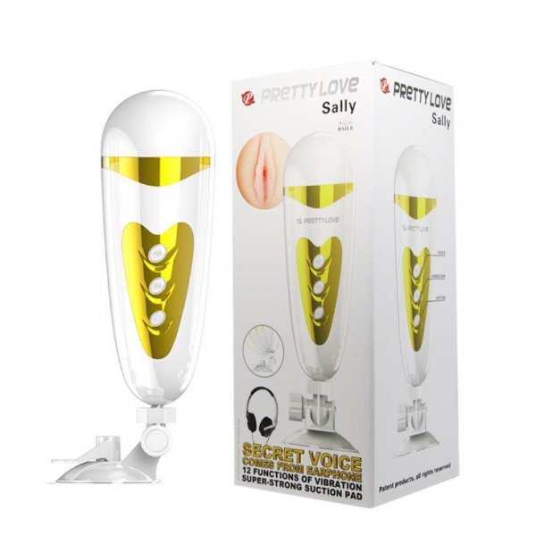 PRETTY LOVE - Masturbator Vagina SALLY 12 function vibrations-Masturbator