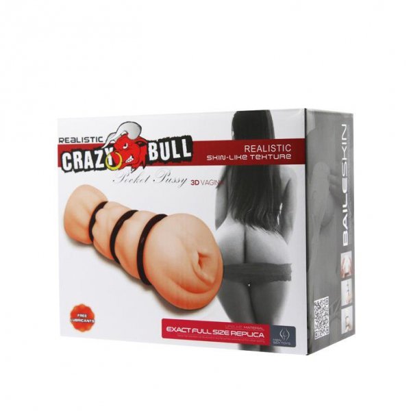 CRAZY BULL - Pocket Pussy 3D Vagina-Sztuczna Pochwa