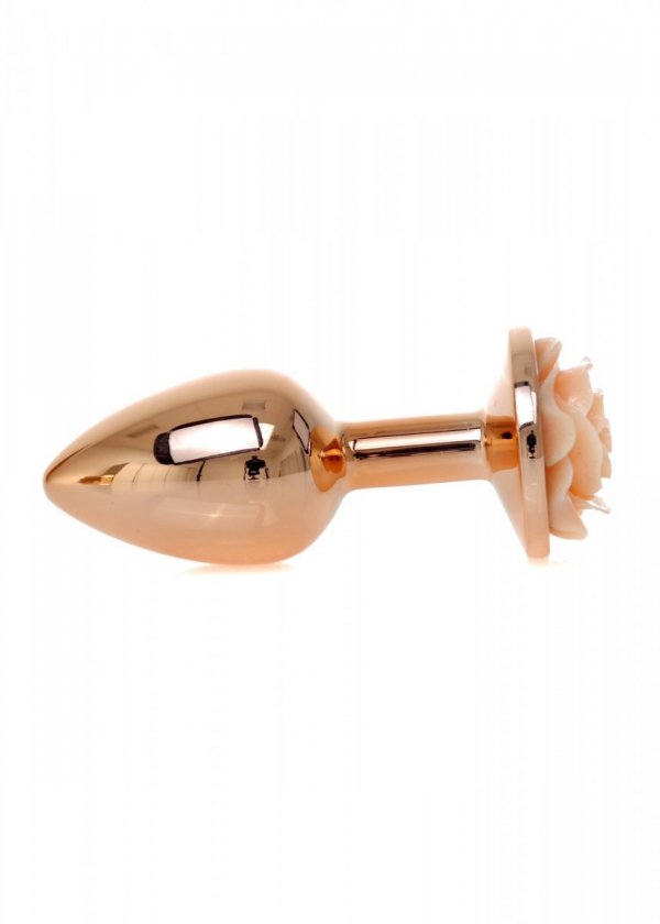 BossSeries Korek Analny-Jewellery Red Gold PLUG ROSE- Peach
