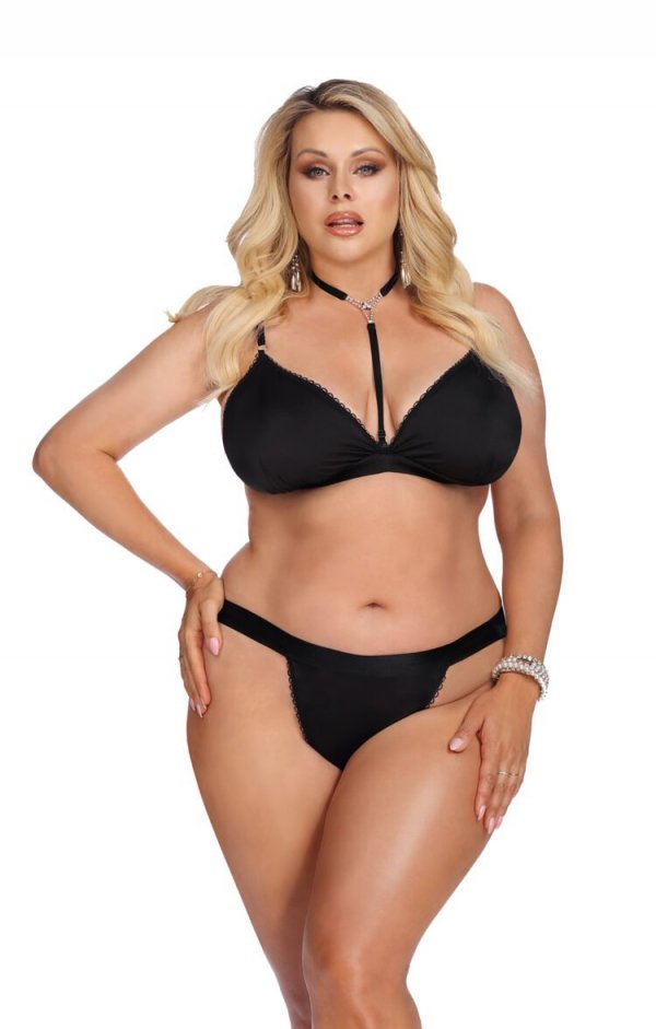 ANAIS LAURA SET L+ (komplet biustonosz+stringi/set bra+thongs) (XL/XXL)