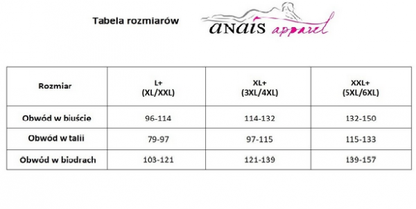 ANAIS Kernie XL+ (chemise black/halka czarna) (3XL/4XL) 