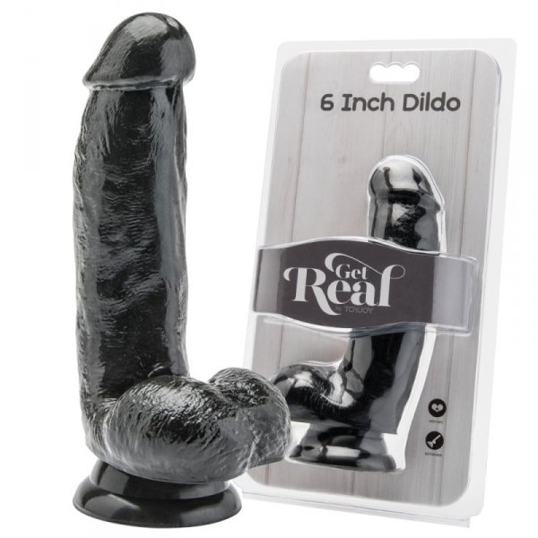 Dildo Get Real Black 15 cm