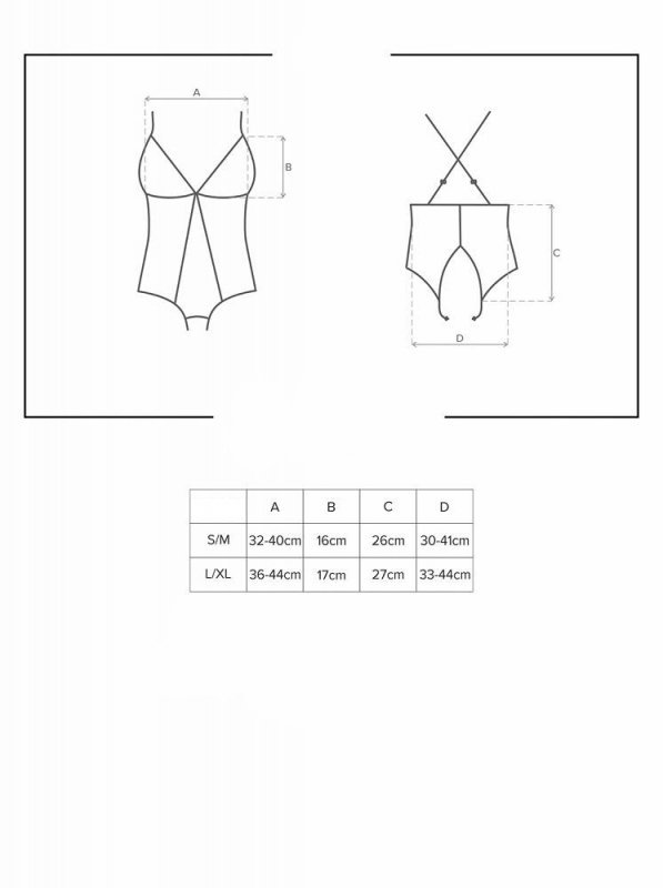 Obsessive Body - Bielizna-841-TED-1 body S/M
