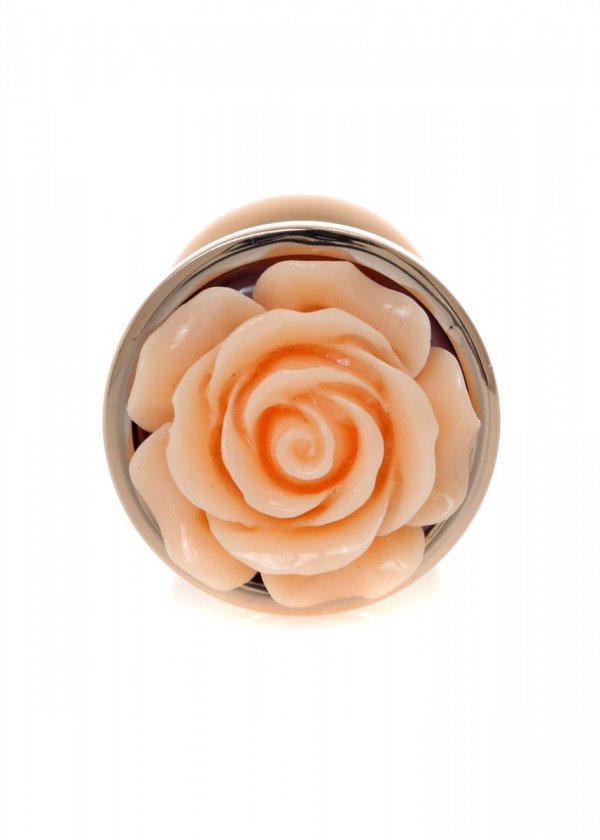 BossSeries Korek Analny-Jewellery Red Gold PLUG ROSE- Peach