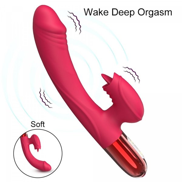 FOX Wibrator Króliczek Podgrzewany-Silicone Vibrator USB, 10 vibration modes, Heating