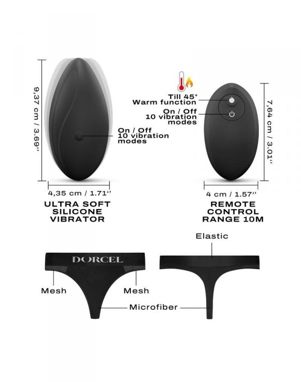 DORCEL DISCREET VIBE XL - MAJTKI + Zdalnie sterowany wibrator