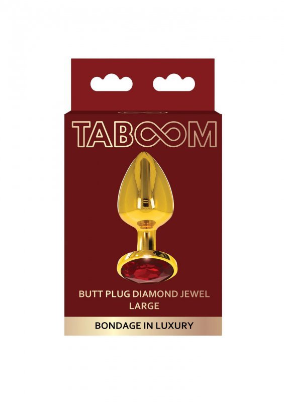 Butt Plug With Diamond Jewel L Gold