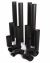Ofenrohr FAL Rauchrohr Kaminrohr 0,6mm Schwarz feueraluminiert - 100cm 120 mm