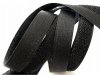 Klettverschluss Klettband Haken und Flauschband zum Aufnähen Nähen Schwarz - 25m 30mm