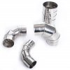 Edelstahl Ofenknie Bogen 0-90° Knie 130mm