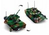 Klemmbausteine Spielbausteine Spielset Militär Bausatz - Kampfanzer Tank Leopard 2in1  G158016 