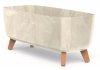 Blumentopf Blumenkübel mit Füßen Pflanzkübel Gracia Beton-Optik  - 400 Creme