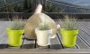 Blumentopf Blumenkübel Pflanzkübel Lofly 400mm weiß mit Untersetzer