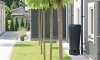 Regenwassertonne Regentonne Amphore Hahn 240L Welle-Design 3D Anthrazit