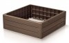 Hochbeet Gartenbeet Pflanzkasten Frühbeet Gemüsebeet aus Kunstoff -  Quadratisch Braun
