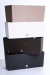 Blumentopf Blumenkasten Rattan 800 anthrazit