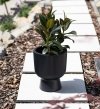 Blumentopf Blumenkübel Pflanzentopf Milly mit Einsatz Gerillt Rippen-Design -  DBMIG 300 antracyt