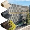 Sichtschutzstreifen Sichtschutz Rattan mit Clips 19x255cm - Weiß