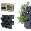 Blumentopf 12er Set Vertikaler Pflanzwand Taschen Wandgarten mit Abfluss - Cascade Wall
