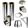 Edelstahl Ofenrohr 500mm doppelwandig Rauchrohr isoliert - 160/220mm Ø