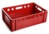 2X Fleischerkiste Eurofleischerkiste E2 Eurokasten Metzgerkiste Lagerkiste Rot 60x40