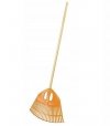 Gartenrechen Rechen Fächerbesen Laubbesen 182cm Landschaftsbesen - Orange