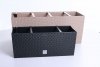 Blumentopf Blumenkasten Rattan 800 anthrazit