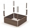 Hochbeet Gartenbeet Pflanzkasten Frühbeet Gemüsebeet aus Kunstoff -  Rechteckig Braun