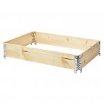 2x Palettenrahmen Aufsatzrahmen Hochbeet 120x80cm natur