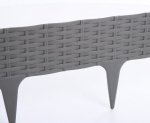Rasenkante Gartenpalisade 3,9m Rattan-Optik Grau
