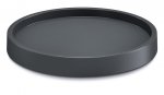 Blumenuntersetzer Rolluntersetzer - Rund mit Rand 370 Anthrazit