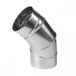 Edelstahl Ofenknie Bogen 0-90° Knie 200mm