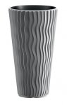 Blumentopf Pflanzkübel 3D Effect Sandy Slim 400 grau