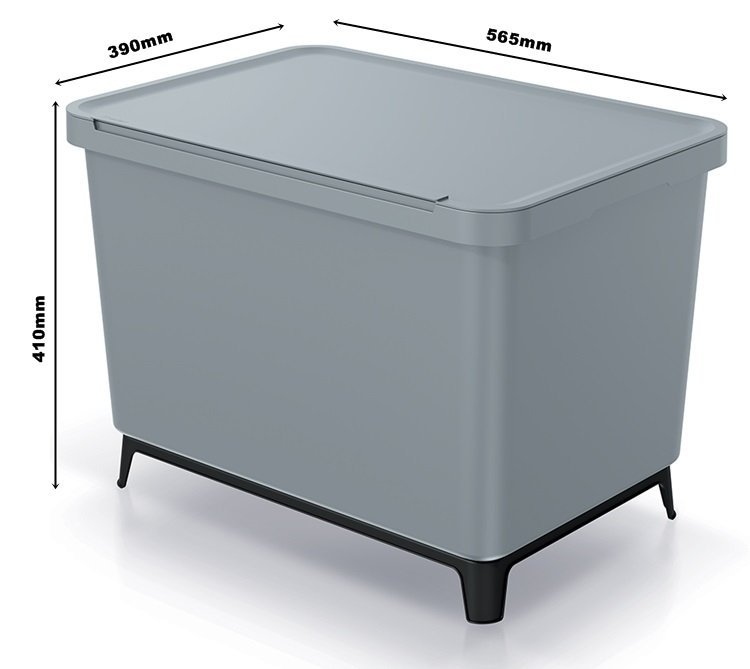 KADAX Mülltrennsystem, modularer Mülleimer aus Kunststoff, Recycling-Eimer  für die Küche und das Badezimmer, Sortibox, Biomülleimer, Müllsortierer (3