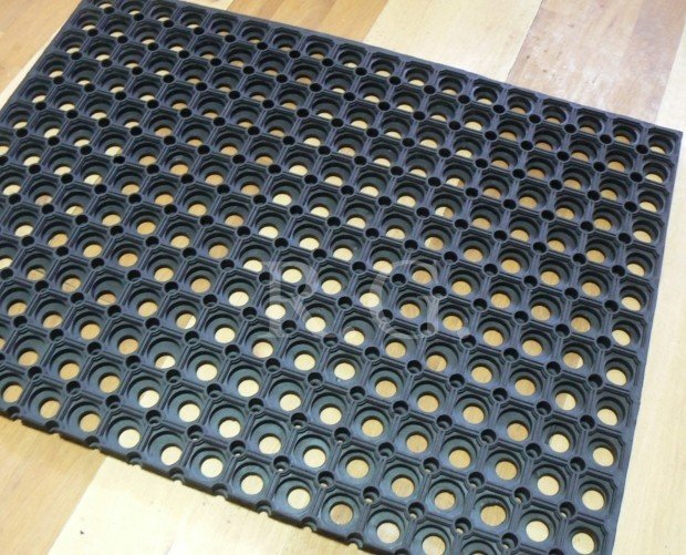 Gummi-Spielplatzmatte 30mm, grau, 100 x 50 cm, inkl