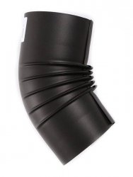  Bogen 45° FAL Rauchrohr Kaminrohr 0,6mm Schwarz feueraluminiert - 120mm