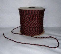 Polypropylen Seil PP schwimmfähig Polypropylenseil -  schwarz-rot,  5mm, 10m
