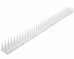 48x Vogelabwehr Spikes Kunststoff 3cm Tierabwehr Taubenspikes Vogelschutz 50cm - Weiß
