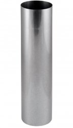 Rauchrohr Rauchrohr Kaminrohr 0,6mm Silber feueraluminiert - 100cm 100mm