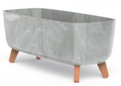Blumentopf Blumenkübel mit Füßen Pflanzkübel Gracia Beton-Optik  - 400 Grau