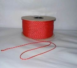 Polypropylen Seil PP schwimmfähig Polypropylenseil - rot-weiß,  3mm, 25m
