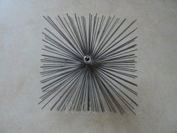 Schornsteinbesen Quadrat Kaminbesen aus Stahl 14 x 14cm