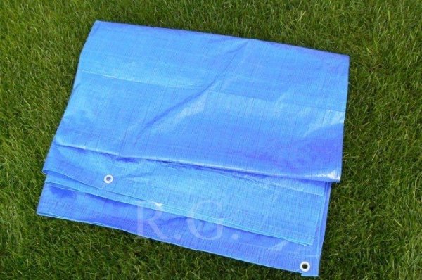 Abdeckplane Plane mit Metallösen 5 x 6m  60g/m²