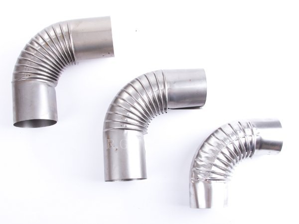 Ofenknie Bogen 90° Knie Ofenrohr Winkel 130 mm