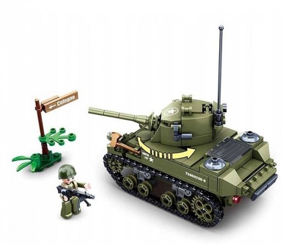 Klemmbausteine Spielbausteine Spielset Militär Bausatz - Panzer Tank M5 Stuart G158020 