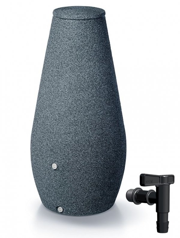 Regentonne 200L Regenbehälter Regentank Regenfass Welle-Design - Anthrazit 