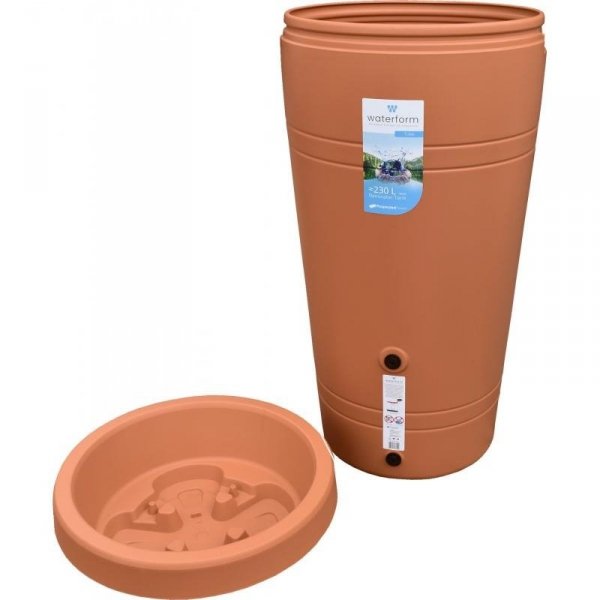 Regenwassertonne Regentonne Regenbehälter Amphore Hahn 230L Terracotta