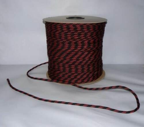 Polypropylen Seil PP schwimmfähig Polypropylenseil -  schwarz-rot,  5mm, 50m